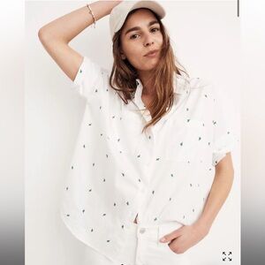 Madewell Embroidered Cactus Courier Shirt